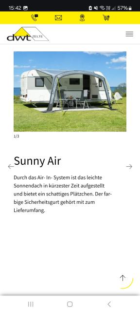 DWT Sonnendach Sunny Air 400 inkl. Vorder+/Seitenwänden - Wohnwagen Vorzelt - Bremen 