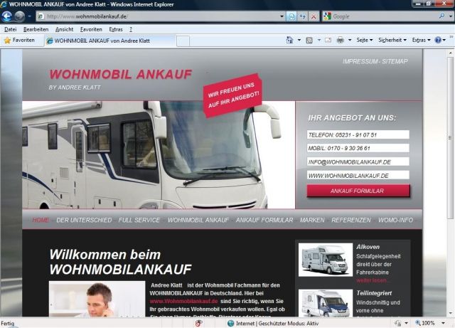 Ankauf von Wohnmobilen - Wohnmobil Kauf - Detmold