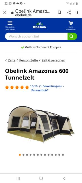 Zelt Amazonas 600 - Zelt - Vettweiss